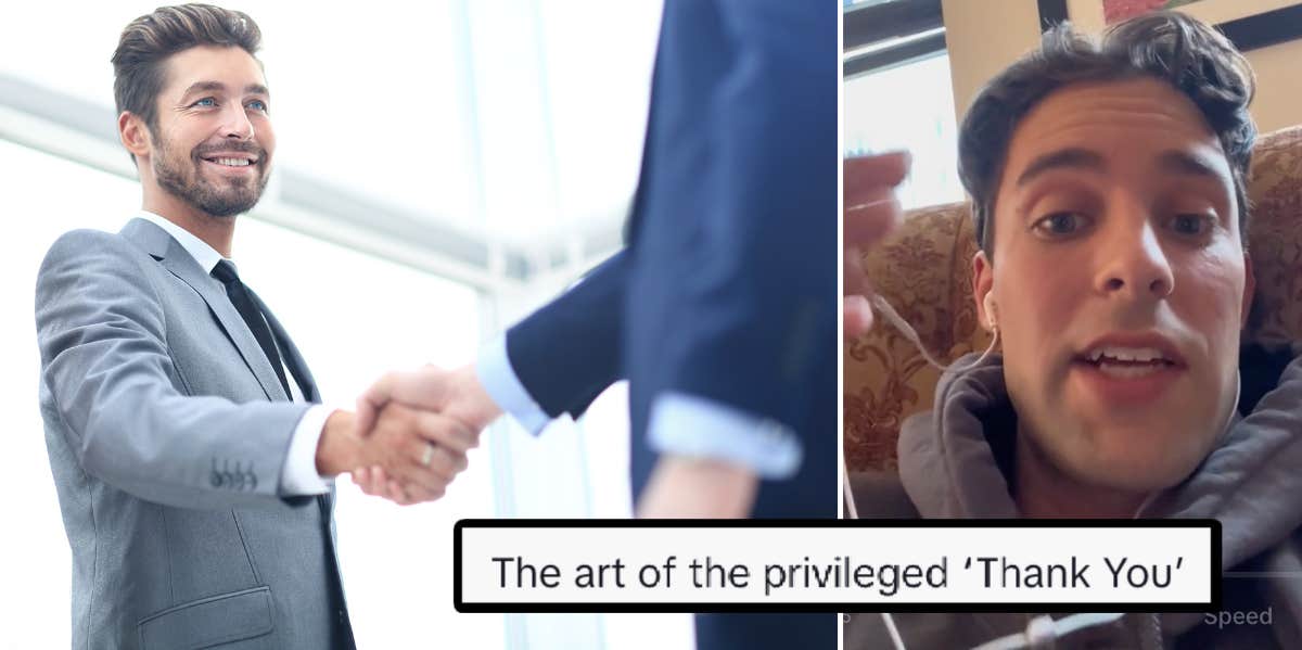 Financial Aid Student — How Privileged Kids Use Thank You To Look Like They Belong tiktoker talking about how privileged kids use thank you strategically
