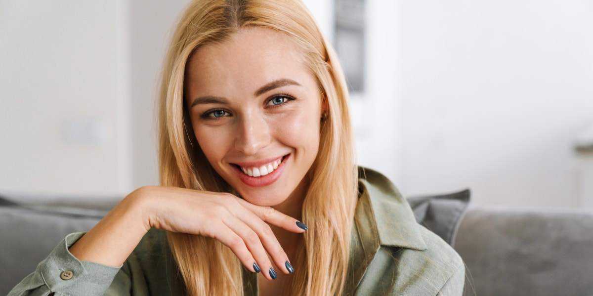 woman smiling