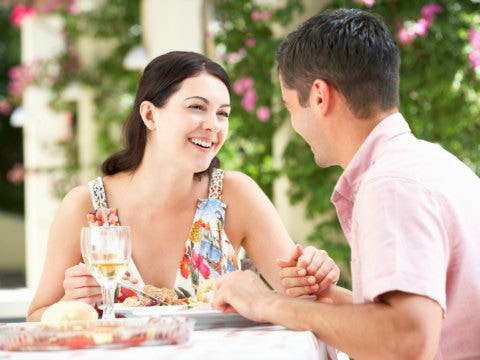 a couple on a first date