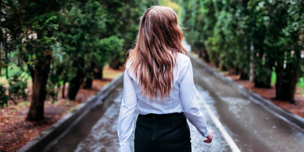Five Harsh Reasons Women Disappear After The Third Date. woman walking away