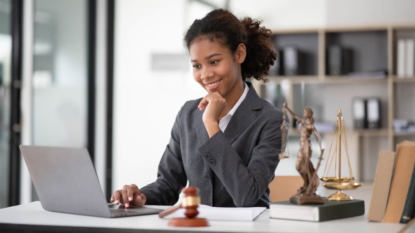 lawyer using microfeminism in her job