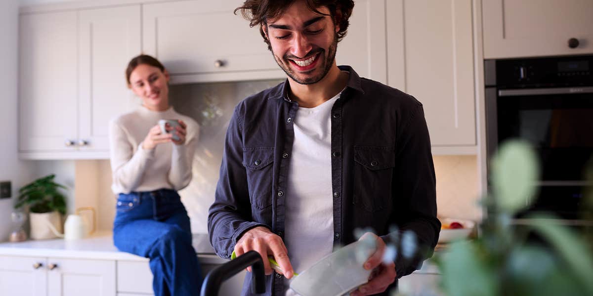 Sneaky Ways To Make Your Husband Do More Stuff husband washing dishes