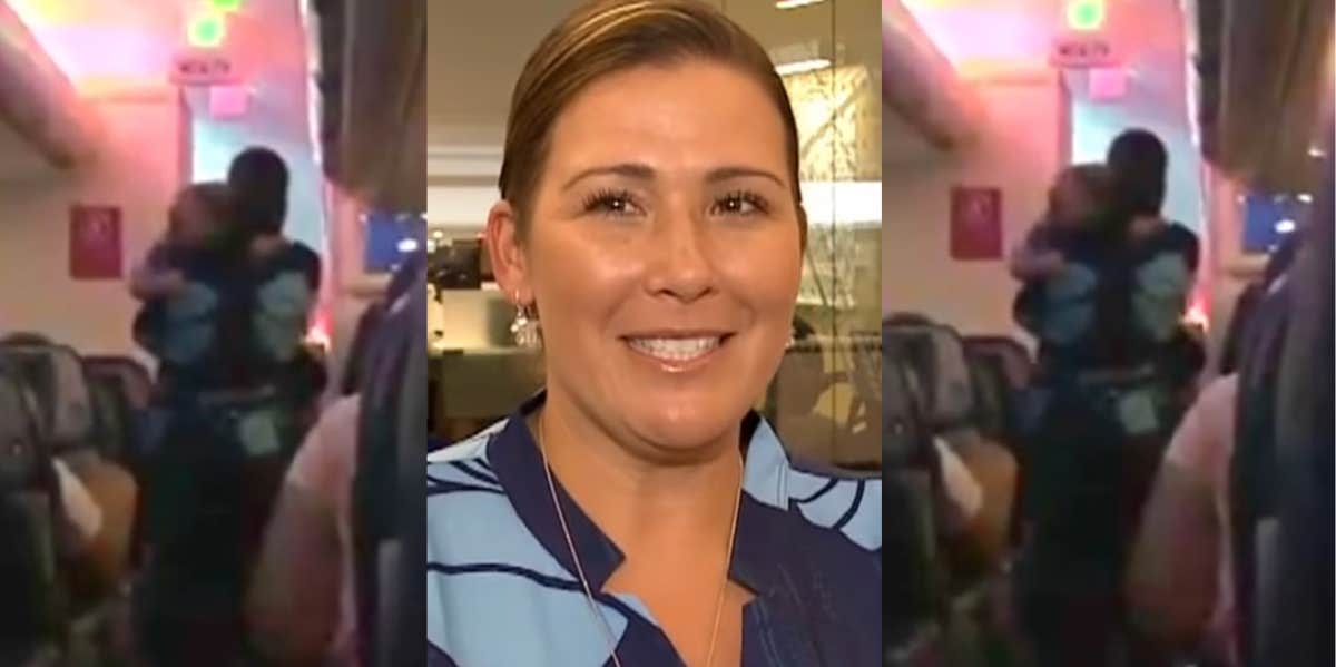 A Mom Traveling Alone With A Crying Baby Gets The 'Stink Eye' From Other Passengers Until A Flight Attendant Jumped In To Help flight attendant, plane, passengers
