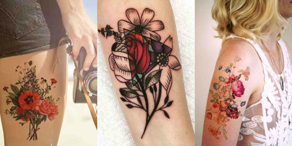 Buy Wildflower Temporary Tattoo / Floral Tattoo / Small Flower Tattoo /  Feminine Tattoo / Simple Outline Tattoo Online in India - Etsy