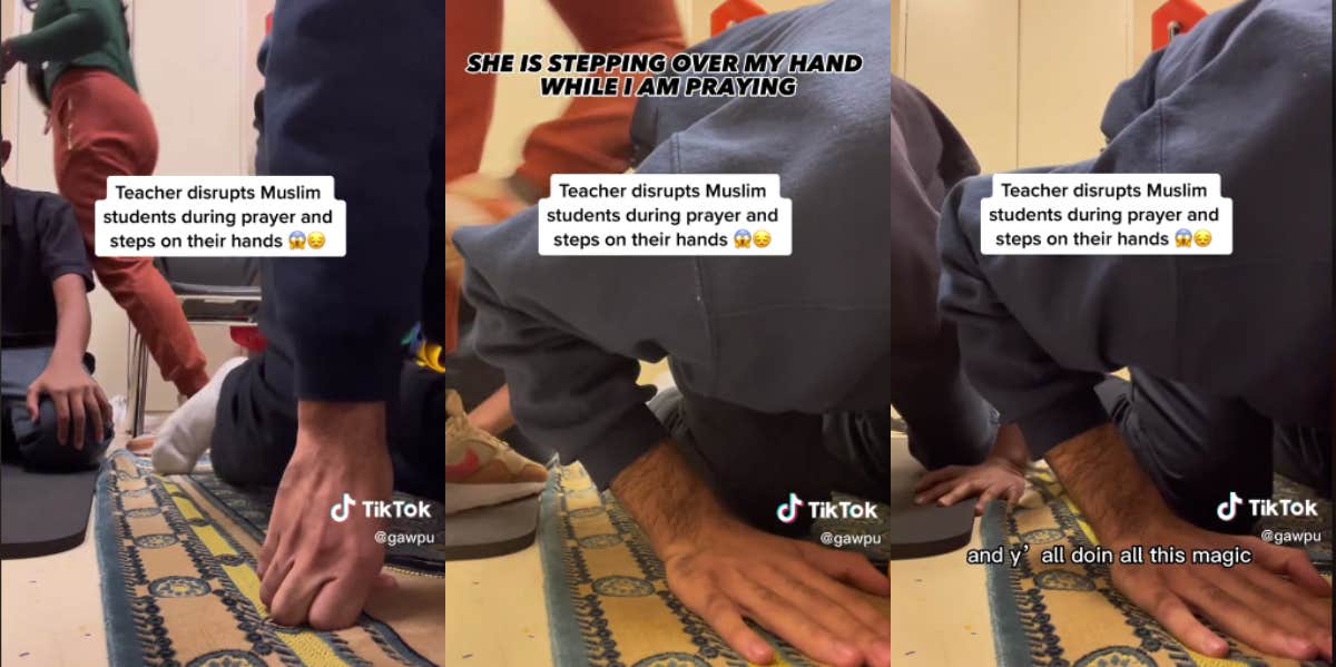 florida teacher interrupting Muslim students praying