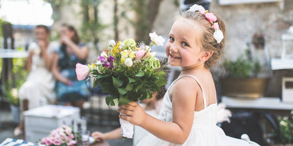 flower girl at wedding