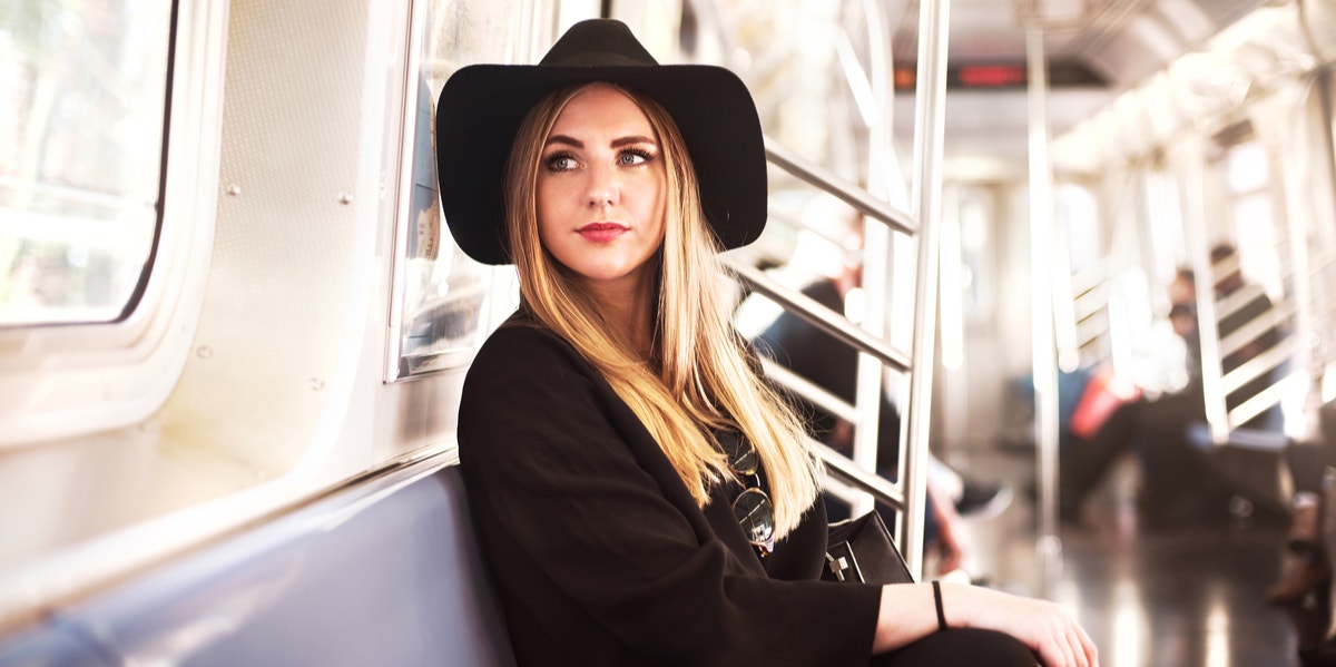 woman on subway