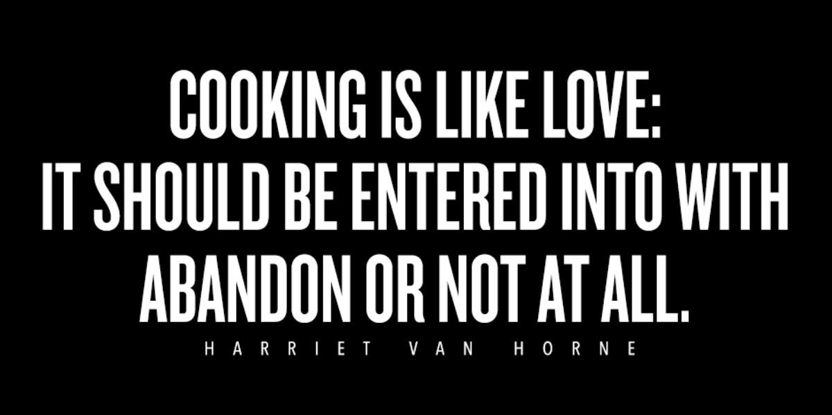 harriet van horne food and love quote