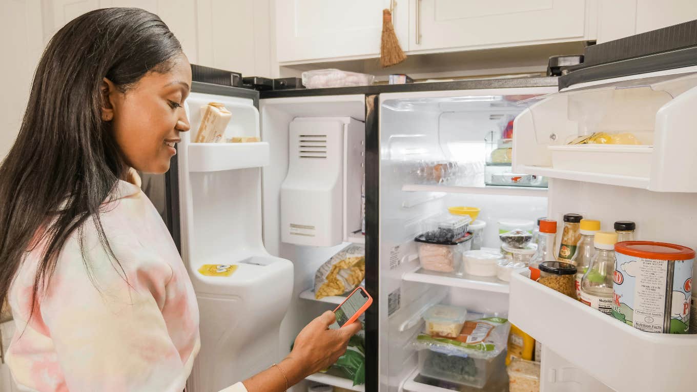 woman in the freezer