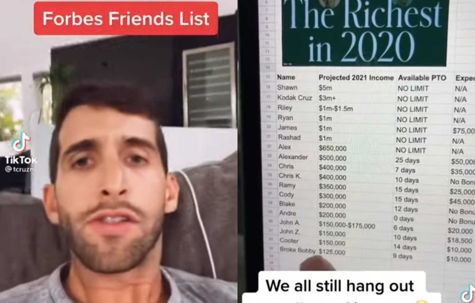 'Broke Bobby' Trending After Tiktoker Shows Off Friends Forbes List