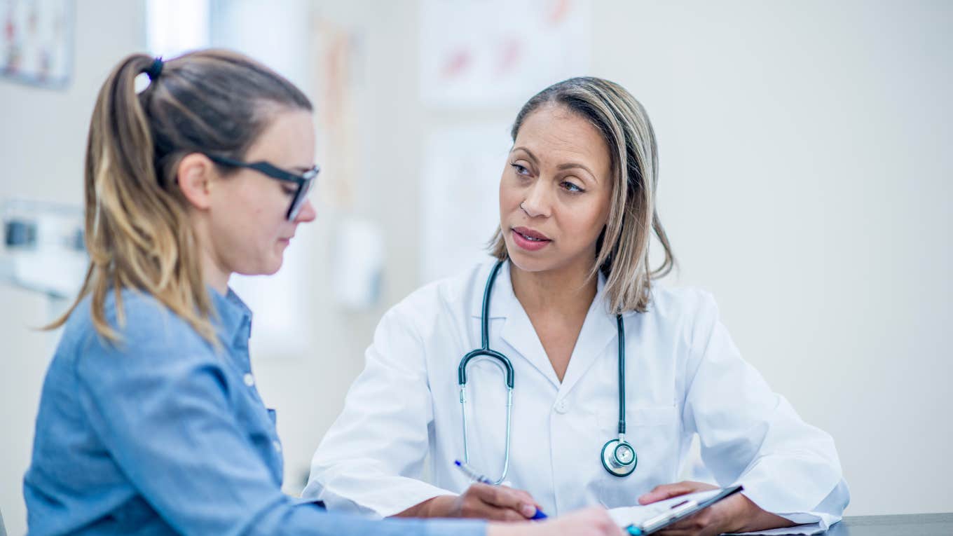 Doctor and patient talking