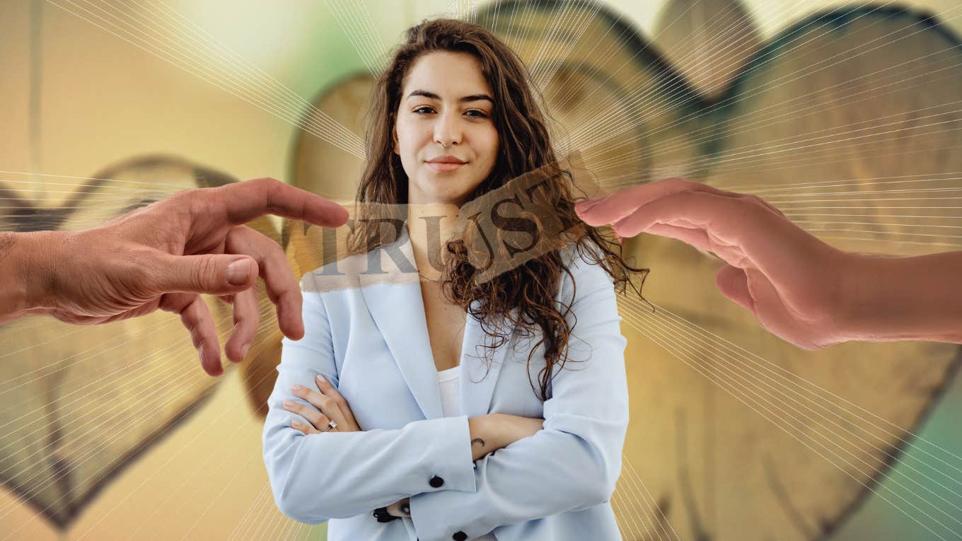 Woman with her arms crossed confident 