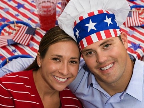 patriotic couple