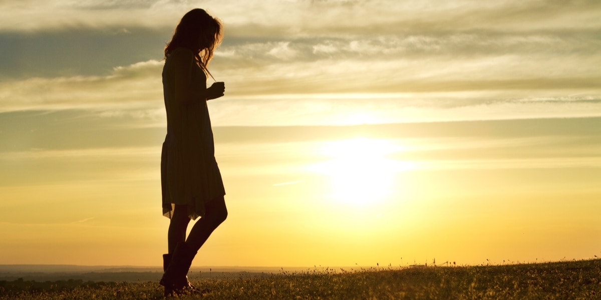 To The Girl Who Broke Free From Fractured Love woman walking sunset