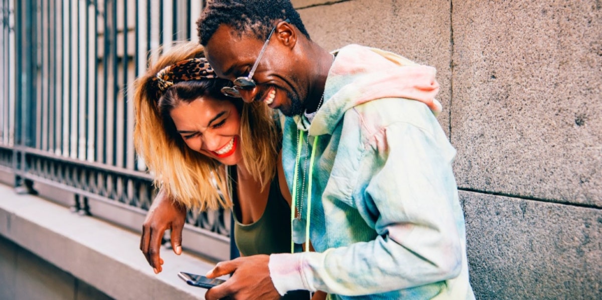 friends laughing with each other