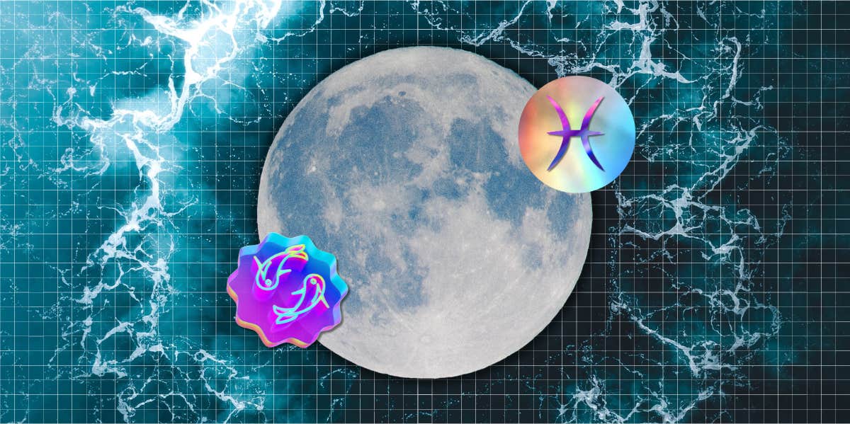 moon and pisces zodiac symbols