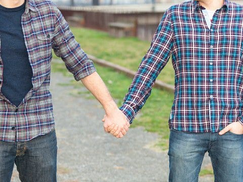 gay couple holding hands