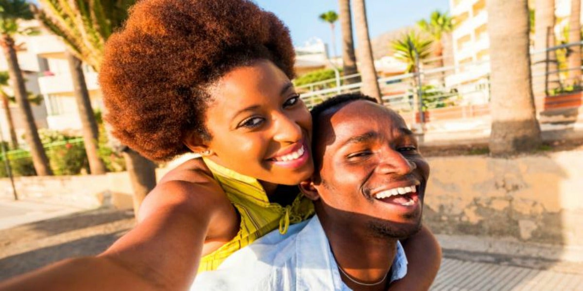 happy smiling couple