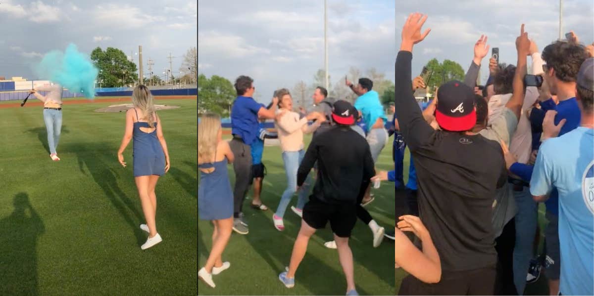 Teen Dad Receives Backlash After Reaction To Baby’s Gender Gender reveal party with a couple.