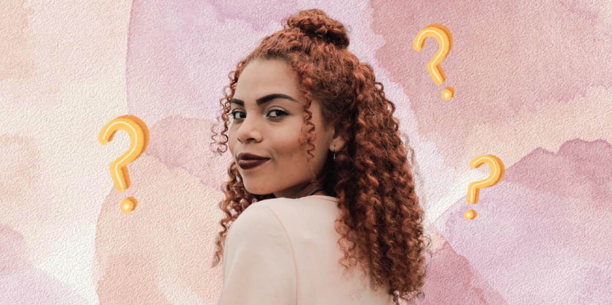 100 Best Questions To Get To Know Yourself Better Woman with pink background
