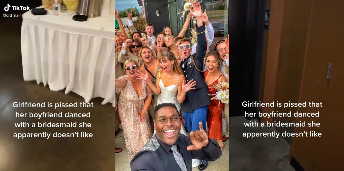 Video Shows Girlfriend Berating Boyfriend Who Danced With A Bridesmaid At A Wedding Wedding TikTok