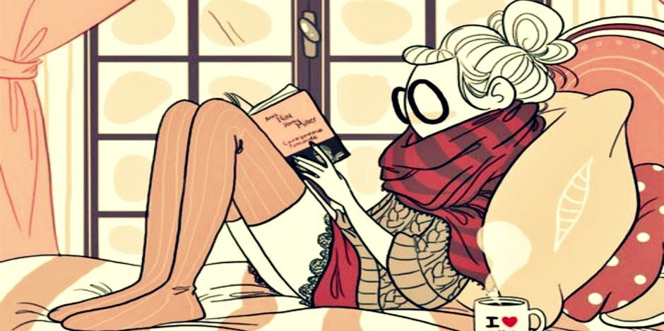 girl reading book