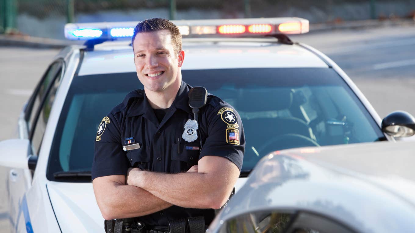 police officer smiling