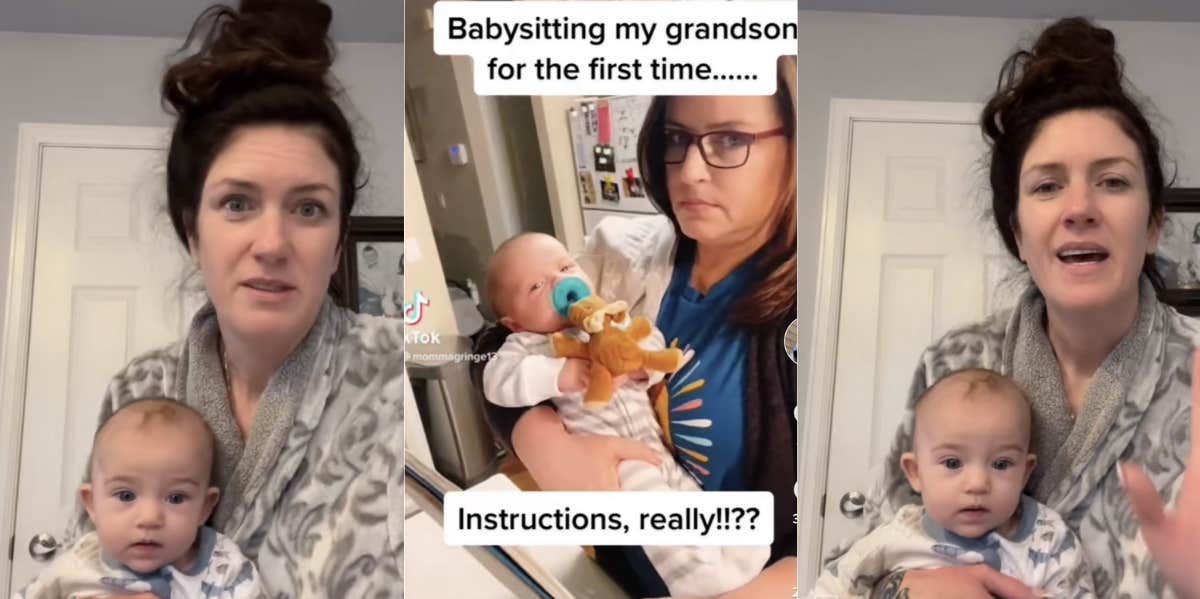 Grandmother discussing children's boundaries TikTok