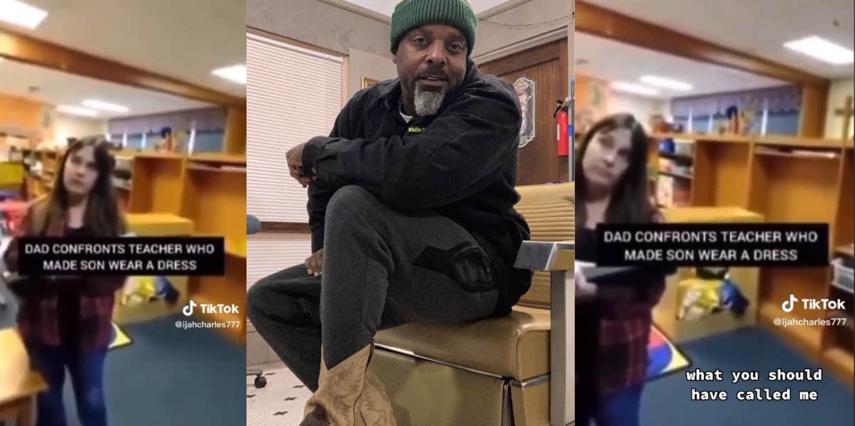 Man Was Upset That Teacher Put His Grandson In A Dress For The Second Time teacher and grandfather