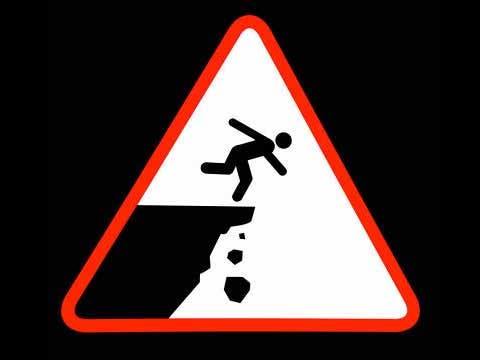 falling off a cliff falling off a cliff
