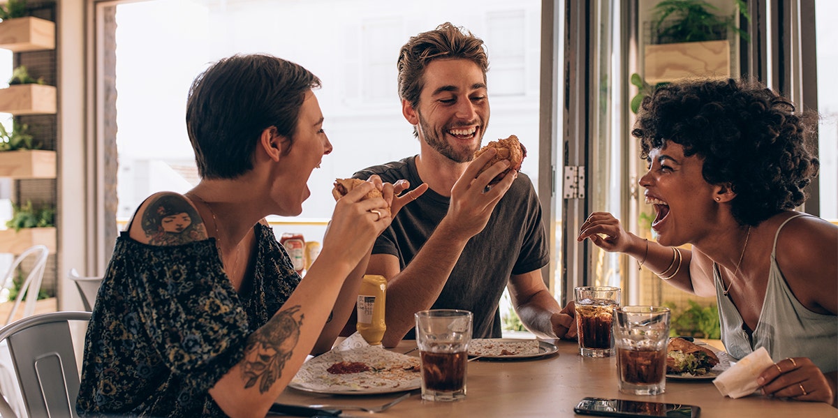 friends laughing and getting along