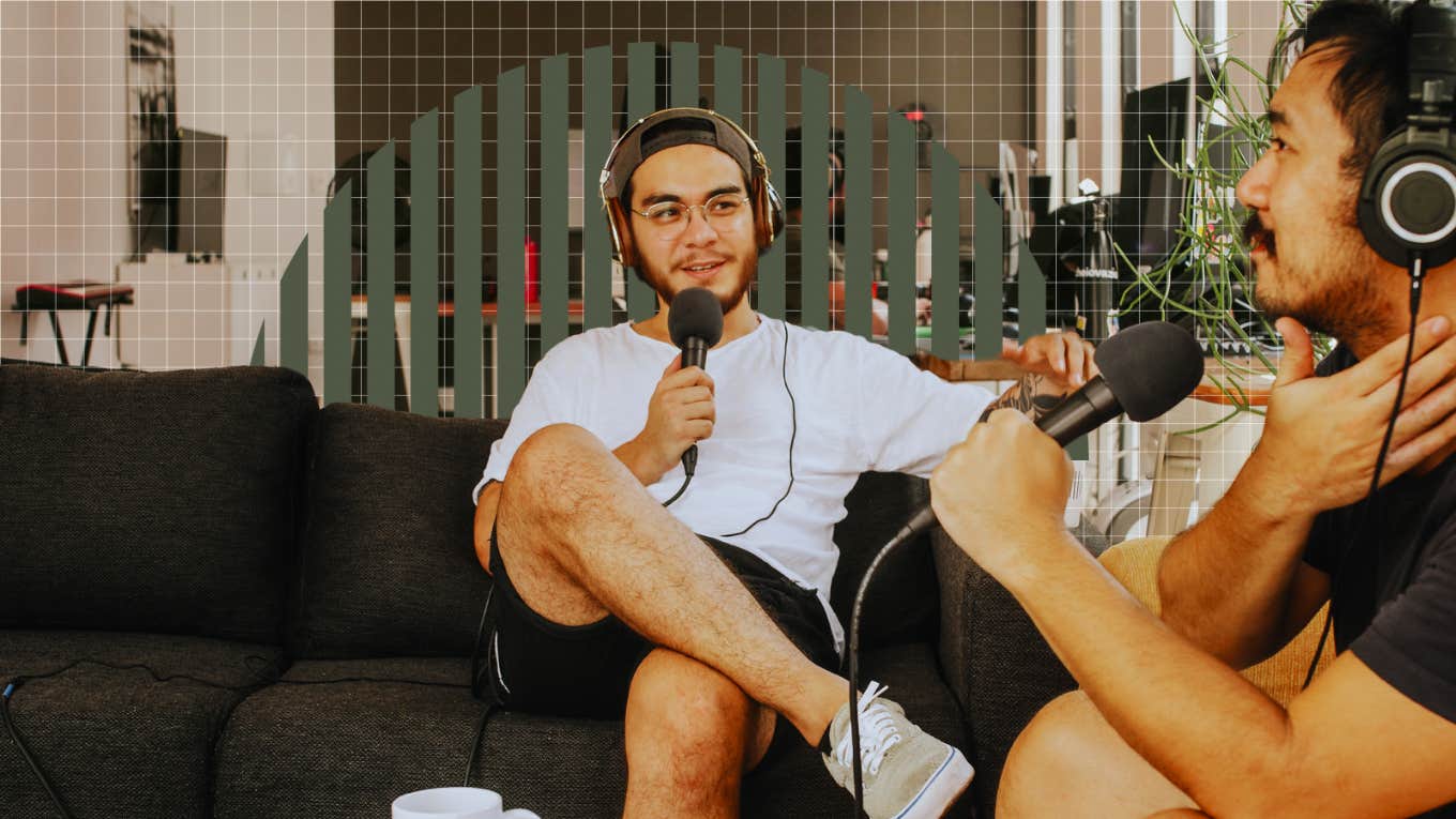 4 Habits Of The Most Psychologically Sophisticated Leaders Man confidentially hosting a podcast