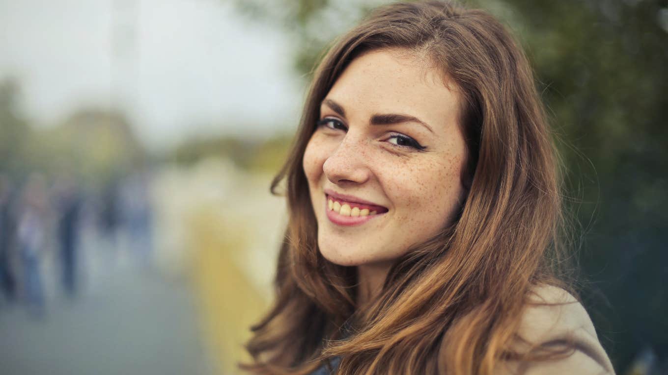 smiling happy woman