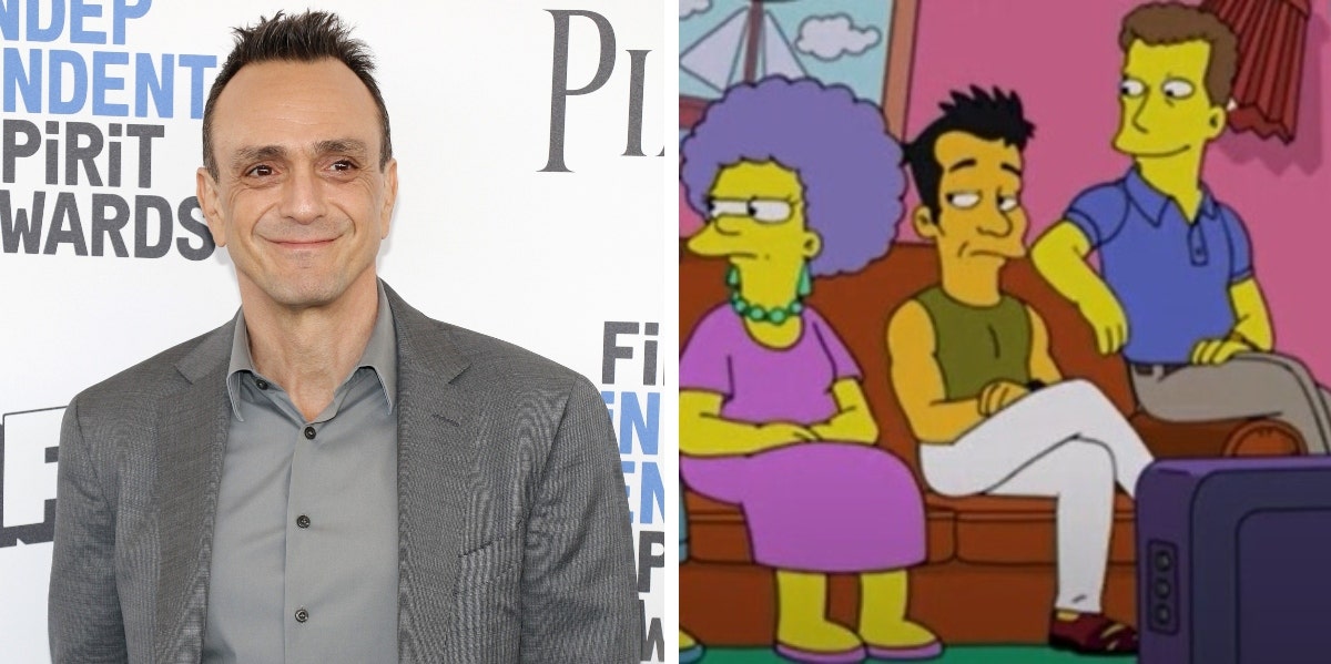 Hank Azaria and characters from The Simpsons