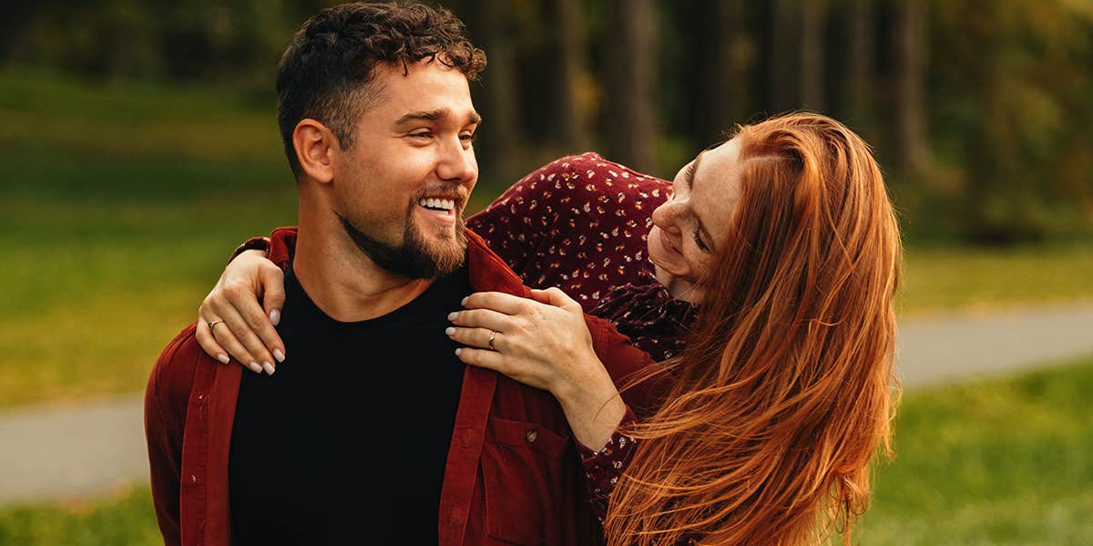 The Secret Most Happy Couples Won't Tell You happy couple laughing