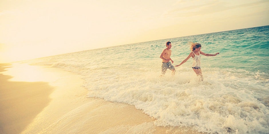 couple on a happy vacation couple on a happy vacation