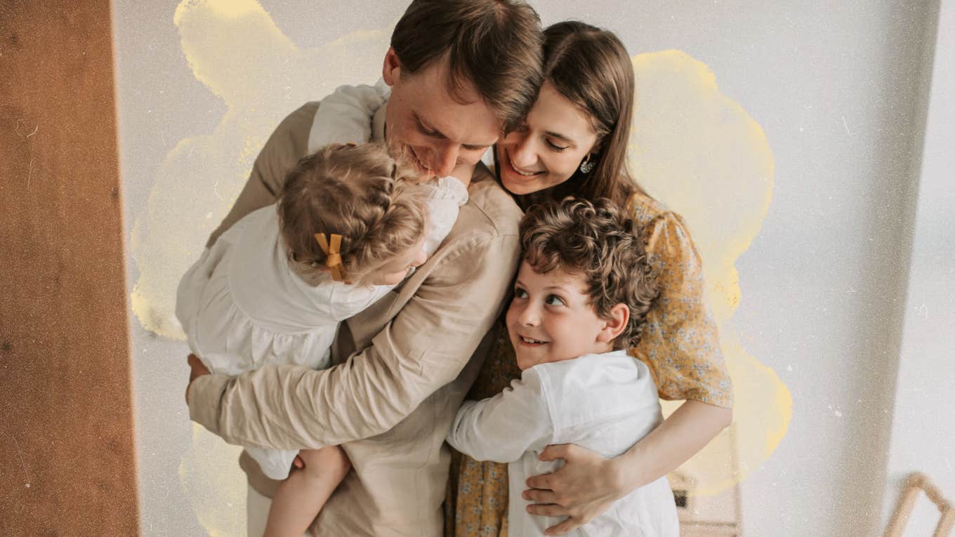 The 3 Hardest Decisions You'll Ever Have To Make As A Parent, According To Experts Family embracing each other