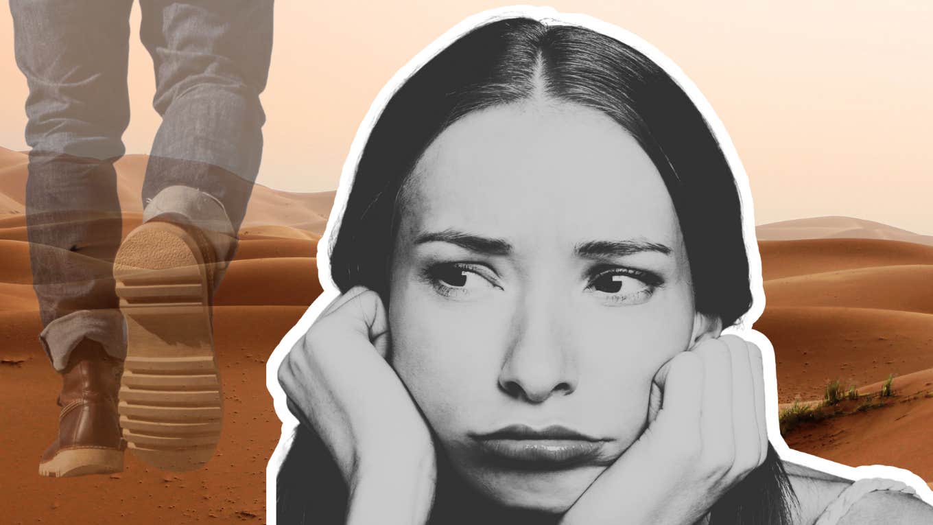 5 Honest Reasons People Keep Breaking Up With You woman sulking as man walks away