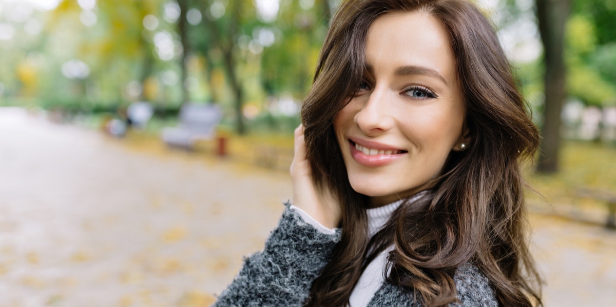 woman smiling