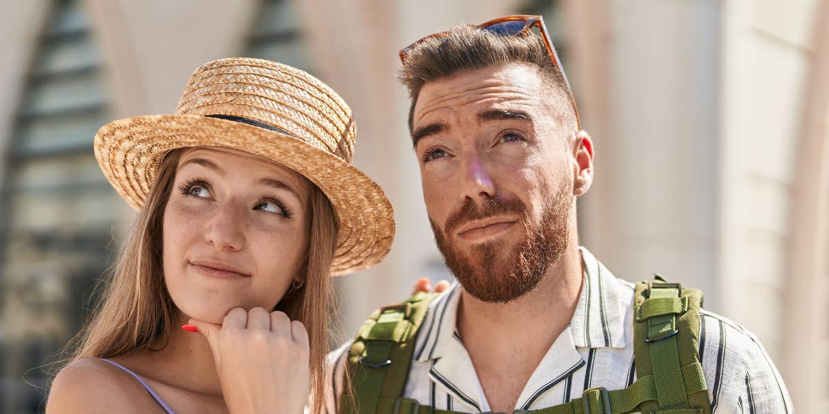 couple in the street 