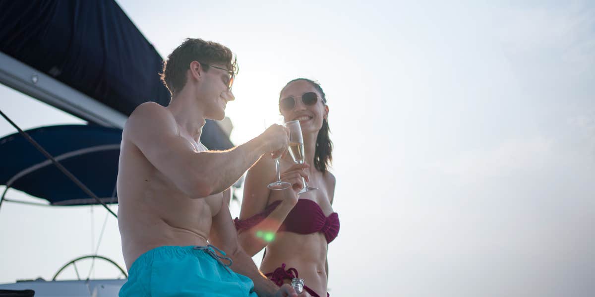 couple on boat