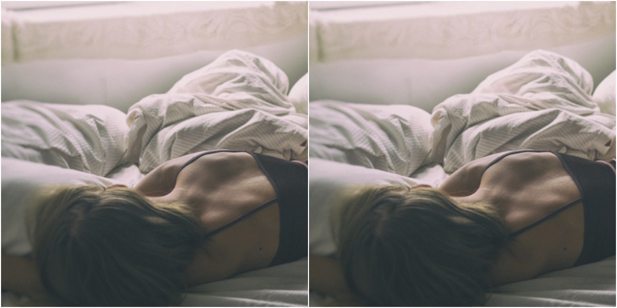 healing feminine energy woman lying in bed