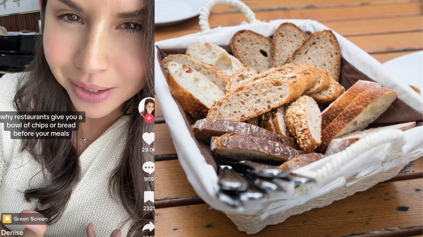 Health & Wellness Expert Reveals Why You Should Avoid Eating The Free Bread At Restaurants bread basket, health and wellness expert, restaurants