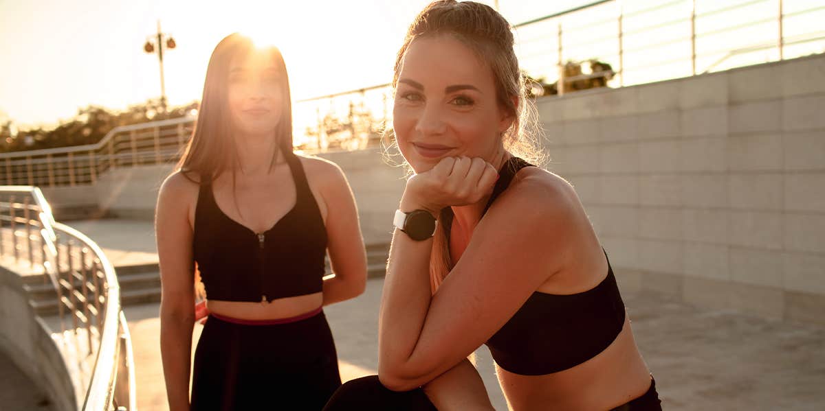 healthy women smiling