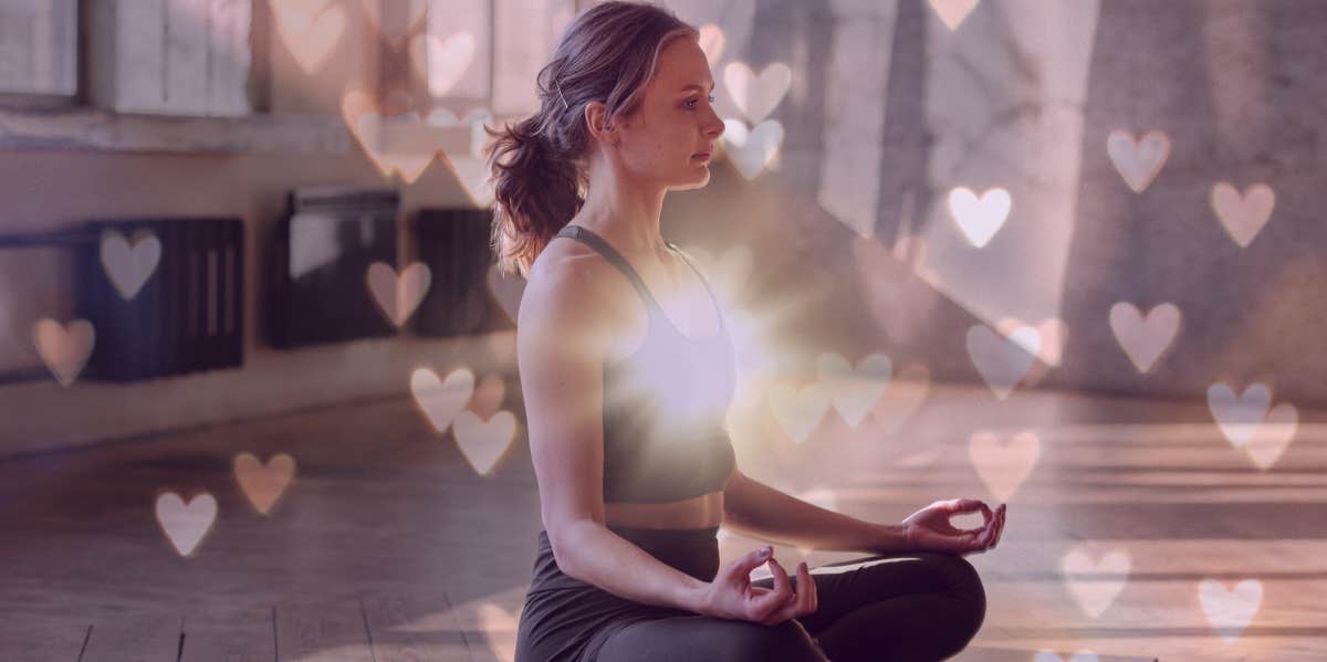 woman meditating