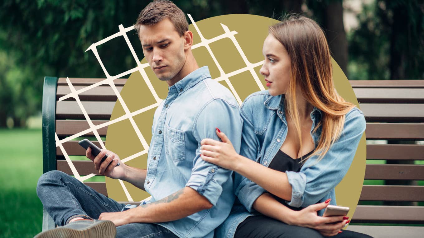 How To Get Your Spouse Back When They're Distracted man on his phone while woman pleads for attention