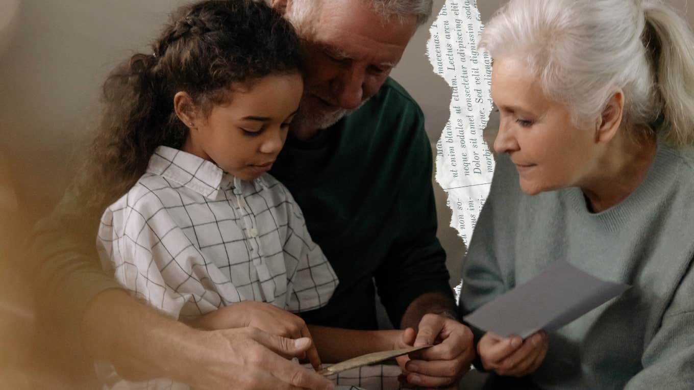 Granddaughter with grandparents