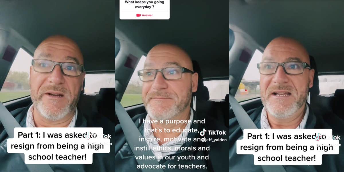 Teacher talking about being asked to resign TikTok