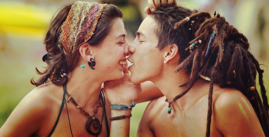 hippie couple