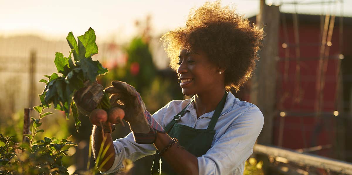 woman gardening hobby